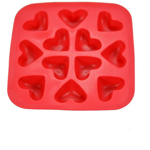 IKEA Red silicone Love Heart 16 hole ice cube tray chocolate mould 