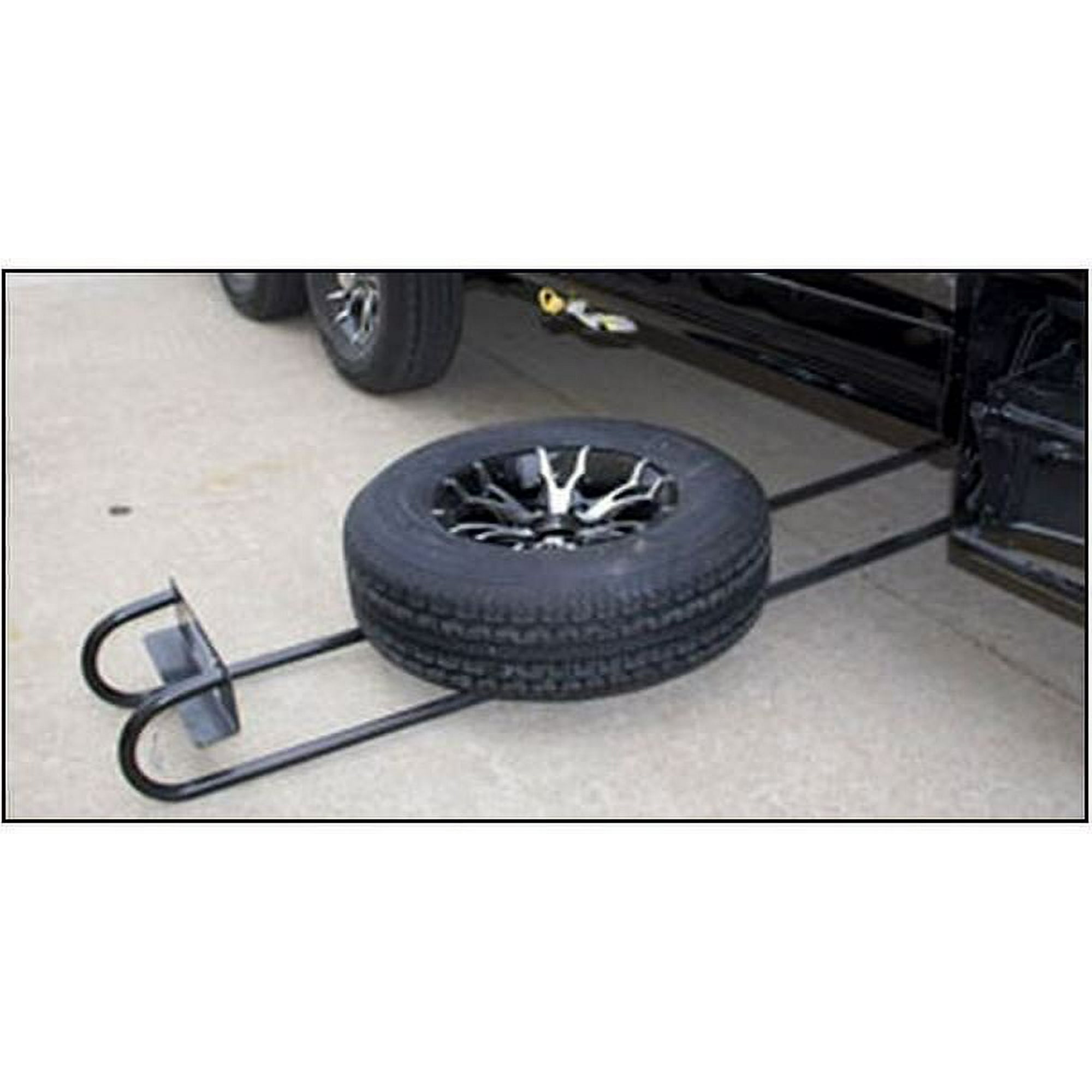 BAL RV Spare Tire Carrier 28217B Hide A Spare I Beam Recessed Mount Beneath The Trailer 70 To 75 Inch Frame Width Black Direct Fit For Trailers Without Underbelly Enclosure Walmart