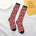 thumbnail image 4 of Daiia Sports Socks Hand Drawn Tomatoes Printed Novelty Crew Socks for Men Women Knee High Socks Cotton Socks Soft & Breathable Support Unisex Socks, 4 of 9