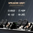 thumbnail image 3 of Ficcug Sound Bars for Smart TV,60W 5.3 Soundbar with Built-in Subwoofer,3D Surround Home Theate TV Audio Speaker System for Bluetooth, AUX,Coaxial,HDMI-ARC,USB Connect, 3 of 9