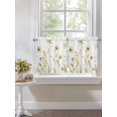 thumbnail image 4 of Yellow Spring Floral 2 Panel Kitchen Curtains for Small Windows, Summer Flowers Botanical Elegant Bathroom Tier Curtain, Short Window Treatment for Bedroom/Living Room 55"x36", 4 of 6