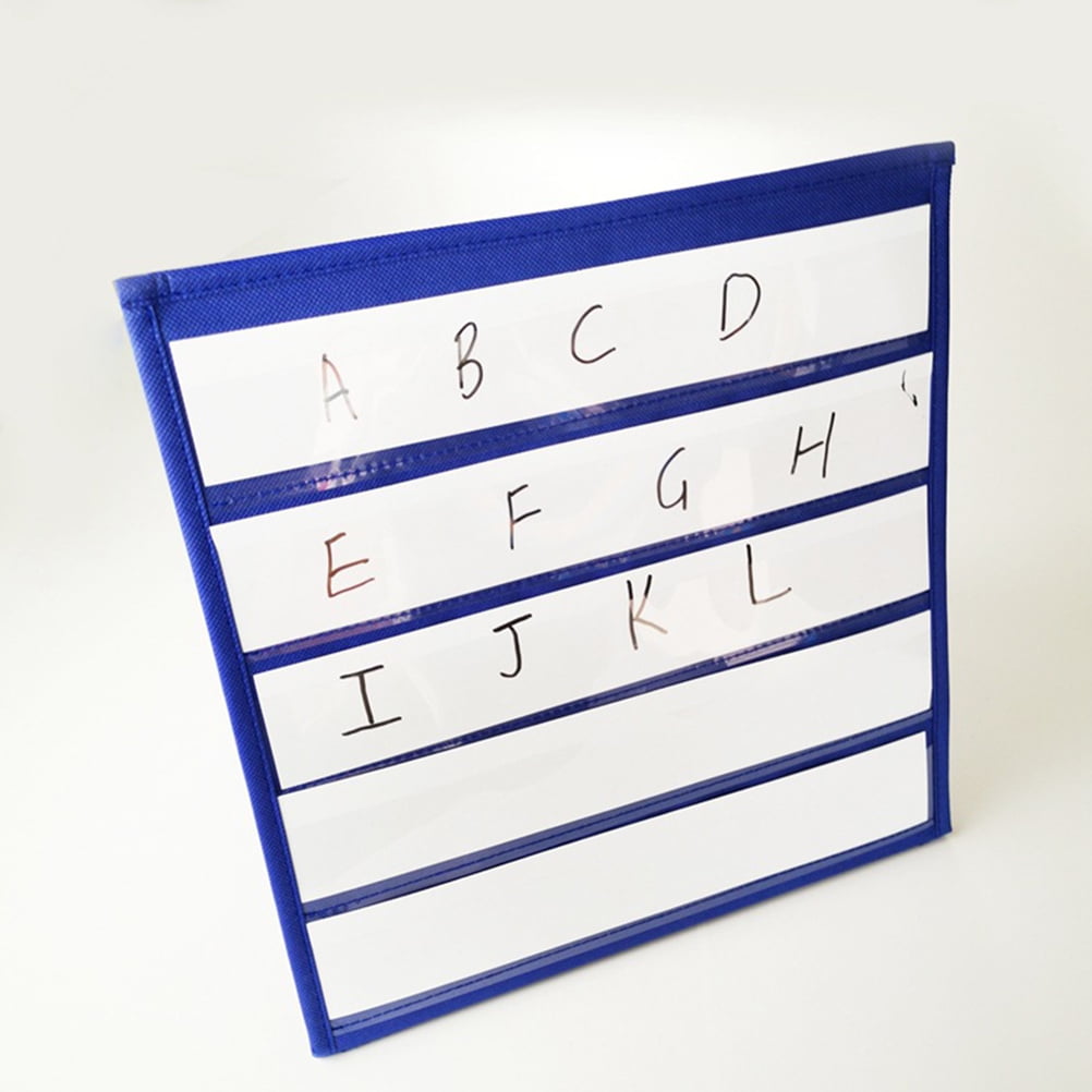 Hongchegh Tabletop Pocket Chart w/ 20 Dry Erase Cards & Strips