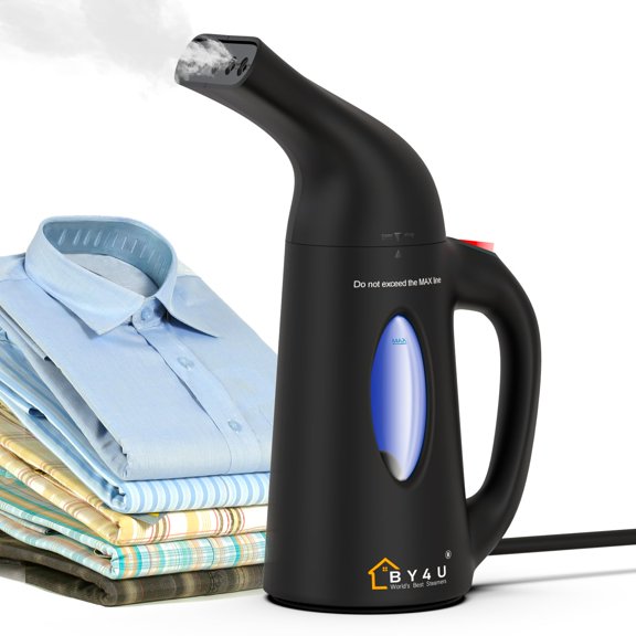 Potente vaporizador de viaje para ropa Vaporizador de mano para ropa Vaporizador de ropa de mano Removedor de arrugas para el hogar y los viajes Negro