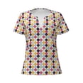 thumbnail image 3 of Naloa Polka Dot Print T-Shirts Short Sleeve V Neck Tees for Women Fashion Tops Trendy Lightweight Soft Casual Summer Outfits Clothes, 3 of 5