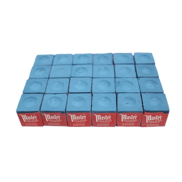 Chalk Master Blue para billar y snooker, 24 piezas (2 docenas)