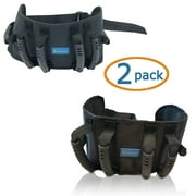 Gait Belts 2 Pack Assist Standing Aids Pull Set Bundle Transfer Belts with Extra Wide Padded Comfort Material 6 Extra Grip Pull Grab Handles & Metal Safety Buckles