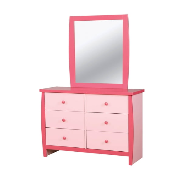 Furniture Of America Lucio Pink Dresser Mirror Set America Lucio Pink Dresser Mirror Set
