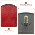 thumbnail image 3 of TABLZONE 2Pack Stick On Reflectors Red Round Plastic for Car Motorcycle Bicycle ATV Dirt Bike Night Riding, 3 of 7