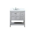 thumbnail image 3 of 32 inch single bathroom vanity in grey with backsplash, 3 of 8