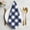 Blue, variant on Green Plaid Cloth Napkins, Gradient Geometric Buffalo White Checkered Washable and Reusable Dinner Napkins Set of 8, Table Napkin for Kitchen Party Birthday Wedding Hotel Housewarming 20"x20"