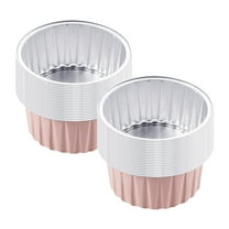 Oimcto Less than $5 Reusable Round Aluminum Foil Tin Cups 40Pc Pink D,40Pcs Reusable Round Aluminum Foil Tin Cups Aluminum Foil for Air Fryer,Include:40Pc Aluminum Foil Tin Cup