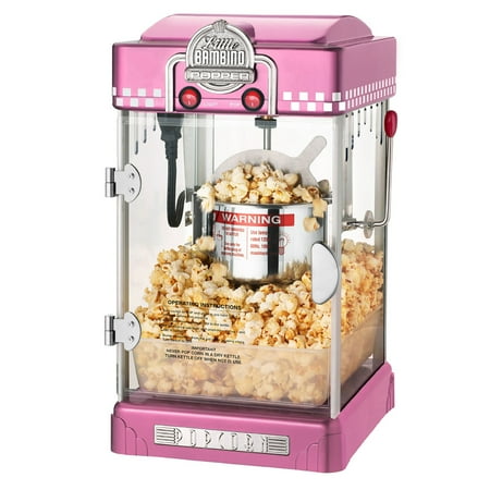 

Little Bambino Popcorn Machine 2.5oz Kettle Spoon Scoop 25 Bags Pink