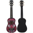 thumbnail image 4 of Ukelele de 21 pulgadas con bolsa de almacenamiento. Guitarra de 4 cuerdas para principiantes, niños, adultos y estudiantes. Diseño de calavera., 4 of 14