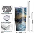 thumbnail image 6 of 20oz Tumbler with Lid and Straw Stainless Marble Steel Vacuum Insulated Water Coffee Tumbler Cup, Double Wall Vacuum Insulated Travel Mug Reusable Tumblers for Ice Drinks, Hot Beverage, 6 of 7