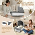 thumbnail image 6 of JOYMOR All in One Nursery Center,Bassinet with Changing Table,Mattress,Sheet,Unisex Infant, 6 of 10