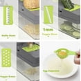 thumbnail image 4 of Vegetable Chopper, Pro Onion Chopper, 14 in 1Multifunctional Food Chopper, Kitchen Vegetable Slicer Dicer Cutter, Veggie Chopper, Carrot and Garlic Chopper With Container, Gray, 4 of 6