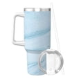 thumbnail image 2 of Haiem Blue Marble Printed 40OZ Ice Bully With Handle - Portable for Hot & Cold Drinks, Travel, Gym, Home, and Outdoor Activities, 2 of 8
