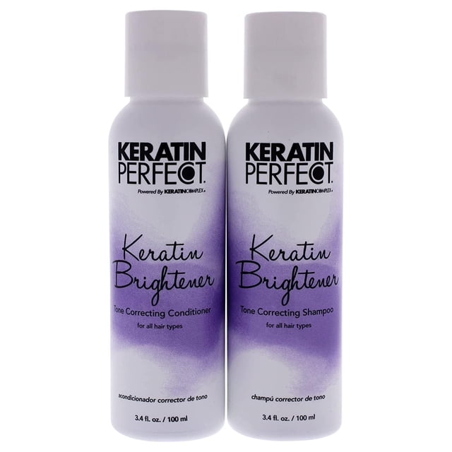 Duo abrillantador de queratina Keratin Perfect Shampoo Acondicionador Unisex 3.4oz