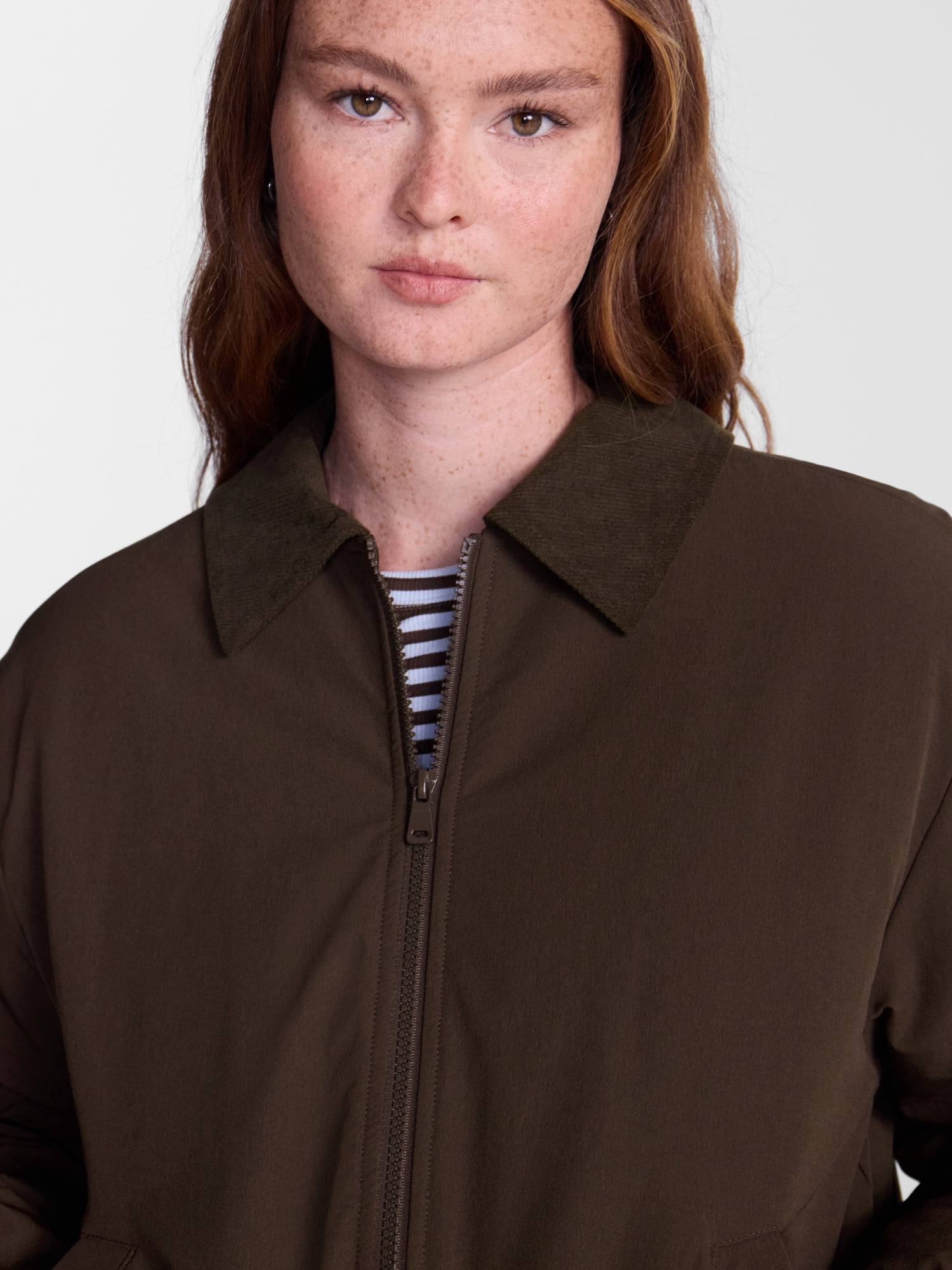 No Boundaries Puffer Barn Jacket, Women's and Women's Plus XXS-4X