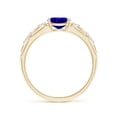 thumbnail image 2 of Angara Natural 0.8 Ct. Tanzanite with Diamond Classic Ring in 14K Yellow Gold for Women (Ring Size: 3.5), 2 of 9