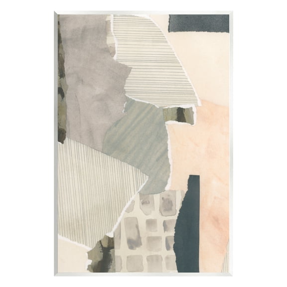 Stupell Industries Soft Patterned Collage Abstract Painting Unframed Art Print Wall Art, 10 x 15