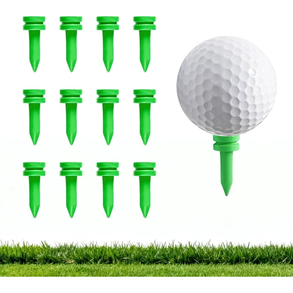 Castle Golf Tees Wood 1" 1 1/4" for Par 2 & Iron Shots Value 50 Pack, Wooden Short Tee for Consistent Height & Accurate Practice, Small Size in Green Red