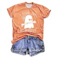 thumbnail image 1 of T-Shirts pour Femmes T-Shirts Décontractés à Motif Femmes pour Haltérophilie T-Shirts à Manches Longues Col Rond Manches Courtes T-Shirts à Manches Longues pour Femmes pour Superposition T-Shirt d'Automne Jr pour l'Halloween Hauts Mod Bod, 1 of 2