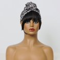 thumbnail image 1 of Peluca con flequillo turbante diadema fibra química peluca tocados ZefeiWu 8390613042415, 1 of 1