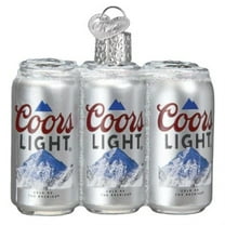 Old World Christmas Glass Blown Ornament for Christmas Tree, Coors Light Six Pack