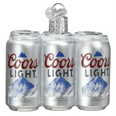 Old World Christmas Glass Blown Ornament for Christmas Tree, Coors Light Six Pack