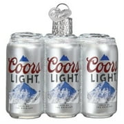 Old World Christmas Glass Blown Ornament for Christmas Tree, Coors Light Six Pack
