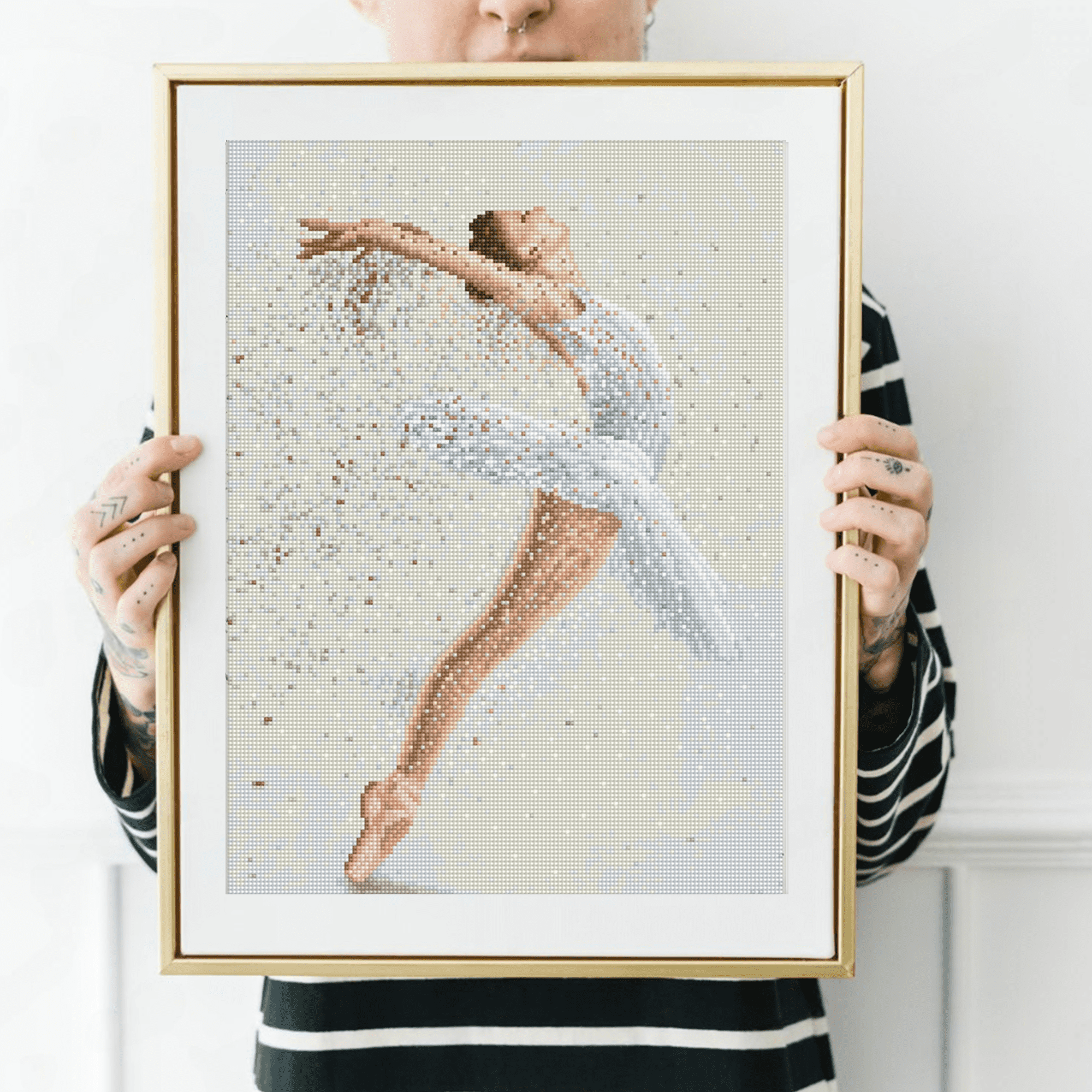 Diamond Dotz Give All Ballet Diamond Painting Kits for Adults - Diamond Art Kits a Relaxing Creative Craft Kit with Dotz Gems 14.5"x20.3"