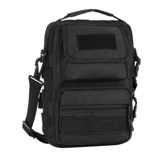 Bolsa de Mensajero Bolsa Durable de Hombro Molle Crossbody para Viaje Deporte al Negro jinwen Paquete de hombro Messenger