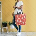 thumbnail image 4 of FORMRS Womens Canvas Tote Bag with Zipper Inner Pocket Shoulder Handbag, Christmas Ornaments Pattern, 4 of 7