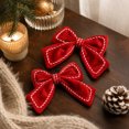 thumbnail image 2 of 2026 Christmas Home Party Decoration 2PC Christmas Bow Decoration Suitable For Christmas Trees Wreaths Door Wall Decorations And Festive Home Party Arrangements Celebration Party Supplies, 2 of 4