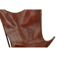 thumbnail image 7 of Carolina Classics Monroe Leather Butterfly Chair in Brown and Black, 7 of 7
