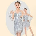 thumbnail image 4 of Tassels Sleeveless Flapper Dress Latin Dance Dress Salsas Dancewear Dancer Outfits, 4 of 14