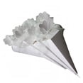 thumbnail image 2 of KAKOWELY 50pcs White Ice Cream Cone Shape Wedding Candy Box Triangle Design Chocolate Storage Case Delicate Treat Box Party Favor Paper Packing Gift Box with Chiffon Ribbon,6.1"X1.57"X1.57", 2 of 4