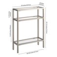 thumbnail image 5 of Maklaine 22" Modern / Contemporary Metal Silver Finish Console Table, 5 of 8