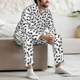 thumbnail image 6 of KLL Fish Bone Sleepwear Mens Flannel Pajamas,Long Cotton Pj Set, 6 of 7