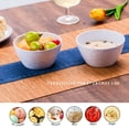 thumbnail image 5 of MIYOPESI 4.7-Inch Melamine Rice Bowls (Set of 6) - 12oz Unbreakable and Reusable Soup Bowls with Ceramic Feel, Stackable and Dishwasher-Safe Dinnerware (White), 5 of 6