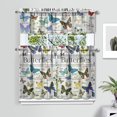 thumbnail image 2 of Kitchen Curtains 36 Inch Short - 3 Panel Set with Colorful Butterfly Floral Pattern, Rod Pocket Window Curtain, 100% Polyester for Butterfly Lovers, Farmhouse, Kitchen, Bedroom, Easy Wash, 2 of 6