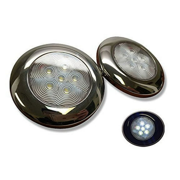 2 of Pactrade Marine Boat Nature White LED Ceiling Light SS304 Housing Surface Mount 95LM