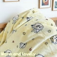 thumbnail image 5 of Chiikawa Flannel Blanket Anime Hachiware Usagi Pattern Accessories Nap Sofa Cover Blanket Cartoon Kawaii Home Shawl Blanket, 5 of 8
