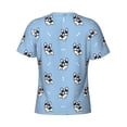 thumbnail image 6 of Vsdgher French Bulldog Puppy Print Men's Dry Fit Mesh Athletic Shirts Moisture Wicking Tennis T-Shirt Tops, 6 of 9