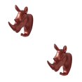 thumbnail image 2 of Billuyoard Animal Wall Hanger Hanging Hook Decor Key Resin Holder Craft Gift Clothes Ornament for Bedroom Office Corridor Oro rosa Rinoceronte 2Conjunto, 2 of 6