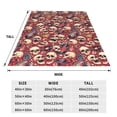 thumbnail image 3 of Fuzoiu Skull record Guitar music Print Ultra-Soft Micro Fleece Blanket,All Seasons Flannel Throw, Lightweight Blanket for Bed, Sofa, Couch, Movie Night, Camping, and Travel-60"x50", 3 of 7