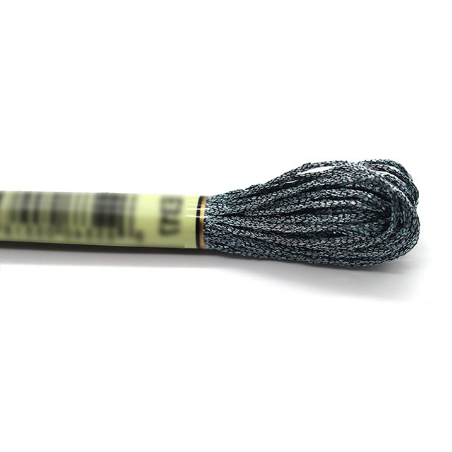 Bearachild Hilo de cableado de punto de cruz, fibra de poliéster hecha a mano, no es fácil de desvanecer, línea de bordado, cadena de lingotes, Artesanía GrisE317 Bearachild HA059818-11