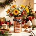 thumbnail image 2 of Vintage Metal Flower Vases, Fall Decor Milk Jug Flower Holder with Handle, Classic Farmhouse Country Planter for Living Room Kitchen Table Decor, 2 of 6