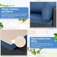 thumbnail image 5 of 7 Pieces Outdoor Patio Sectional Sofa Couch, Wicker Furniture Patio Conversation Sets with Washable Cushions & Coffee Table for Garden, Poolside, Backyard, 5 of 6